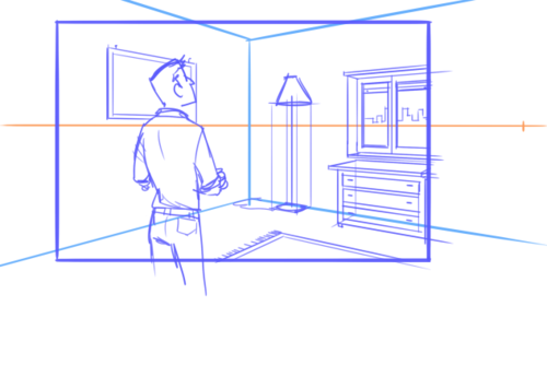 How to draw characters in perspective