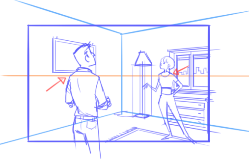 How to draw characters in perspective
